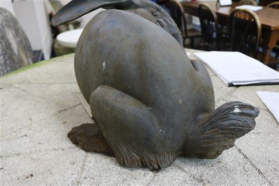 A bronze hare W. approx 65cm